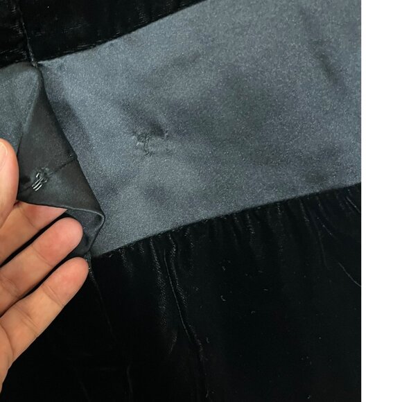 1960s Vintage Nat Kaplan Black Velvet Cocktail A-Line Dress Size 2 XS - Picture 5 of 6